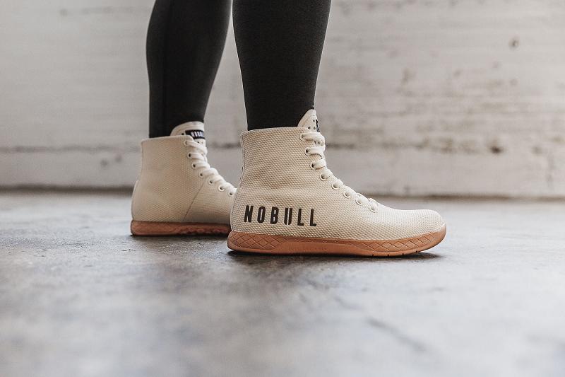 Beige Nobull High-Top Ivory Women's Trainers | CA A1859H